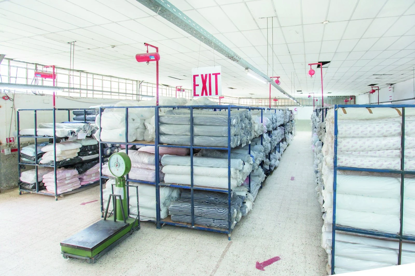 Fabric warehouse storage racks